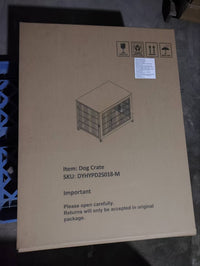 Heavy Duty Wooden Dog Crate Furniture with Wheels– Indoor Pet Kennel
