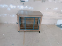 Heavy Duty Wooden Dog Crate Furniture with Wheels– Indoor Pet Kennel