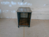 Heavy Duty Wooden Dog Crate Furniture with Wheels– Indoor Pet Kennel