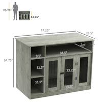 47" Dog Crate Furniture with Storage