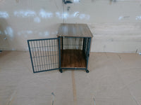 Heavy Duty Wooden Dog Crate Furniture with Wheels– Indoor Pet Kennel
