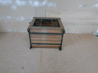 Heavy Duty Wooden Dog Crate Furniture with Wheels– Indoor Pet Kennel